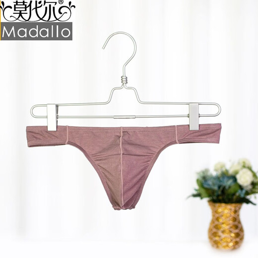 Modal men's underwear convex micro thong thin fashion sexy thong panties for young men black gray M 2 feet-2 feet 2