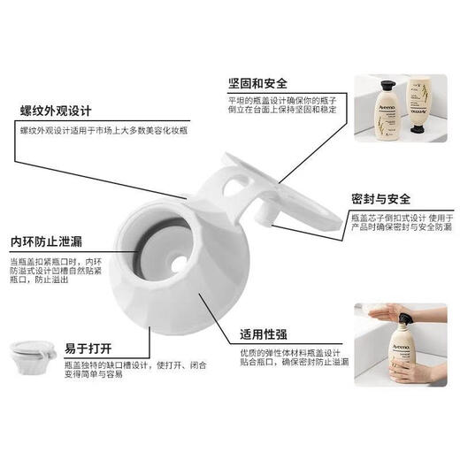 Salatdressing, Quetschflaschenverschluss, Shampoo, umgedreht, Duschgel, umgedreht, auslaufsichere Flüssigkeit, auf den Kopf gestellt, Haushaltsgegenstände, neu aufgerüstet, große + mittlere + kleine 6er-Packung, umgedreht ohne Leckage