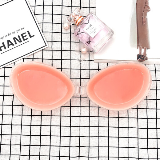 Flat chest enlargement invisible breast patch 5cm thickened silicone breast patch Southeast Asia flat chest small breast invisible 3CM front button black palm 4XL A size naked clothing free shoulder strap