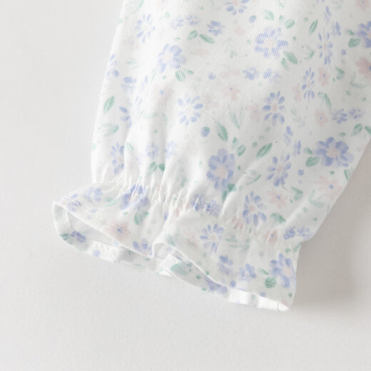 DAVE&BELLA children's shirt 2026 spring new pure cotton girls' shirt baby girl long-sleeved bottoming shirt children's top small floral print ready stock 90 cm (recommended height 80-90cm)