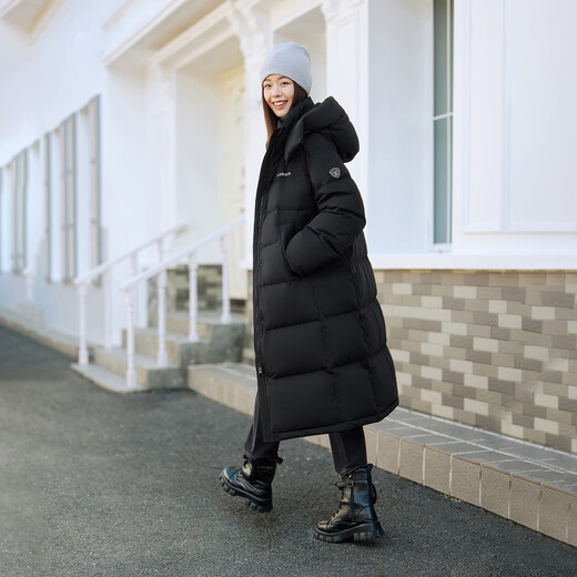 Tambor Down Jacket Women's Long Removable Hood Winter Sports Warm Jacket 5550888D Black 170