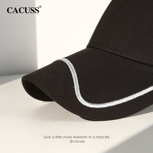 CACUSS Baseball Cap 2025 Spring New Men's and Women's Fashionable Peaked Hat Wide Brim Sun Protection Sunshade Sports Hat Zunya Black Adjustable (56-60CM)