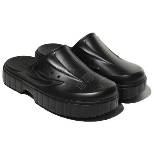 FILA non-slip and wear-resistant sports slippers, same style for men and women, black Korean version, default 19 220