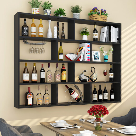 Zhong Zhanggui wall-mounted wine rack simple wine cabinet multi-layer restaurant wall wine rack hotel creative hanging wall cabinet storage rack bookshelf white maple color three layers long 100x100 deep 20cm