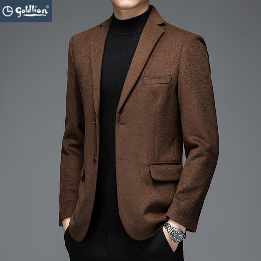 Goldlion middle-aged wool suit jacket men's suit business large size no-iron loose casual single suit top Shangqing M 165
