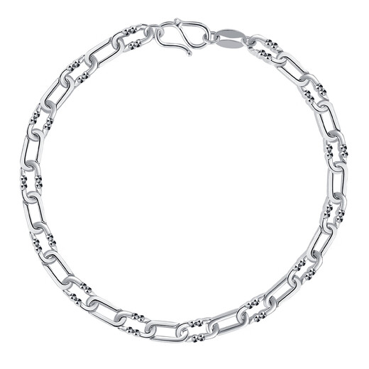 Wanfulong Platinum PT950 Geometric Bracelet for Men and Women, Niche Light Luxury High-end Bracelet Birthday Gift Gift Platinum PT950 Light Luxury Niche Geometric Bracelet 8.9g