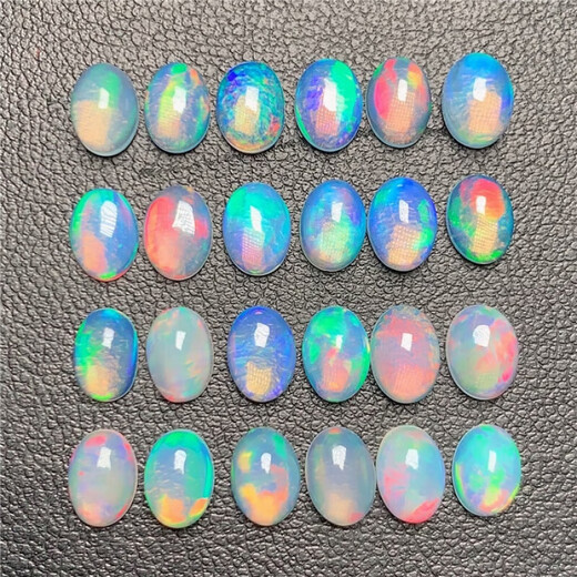 Shubai IA Opal Stone Rough 17 Natural Opal Ring Full Fire Opal Colored Opal 15#