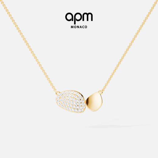 APM Monaco new product Galet adjustable necklace gold fashion sparkling design jewelry gift sweater chain gold