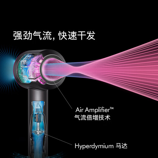 Dyson (DYSON) HD08 entry-level high-speed hair dryer black nozzle version dries hair quickly, smoothes hair, does not damage hair, high power household gift HD08 copper nickel color