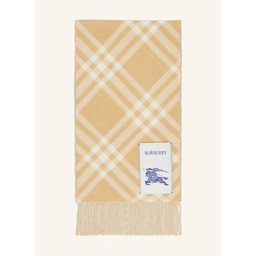 BURBERRY men's scarf warm and anti-style pattern winter outdoor shawl classic ECRU/ BEIGE ONE SIZE