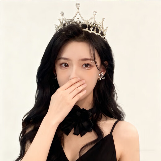 Bai Qixin's birthday crown, 18-year-old female tiara, tiara, crown hair accessories, high-end princess bride dress, wedding accessories, baroque Korean crown