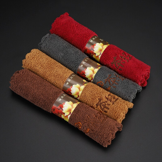 Zhengyang Yangyang Tea Towel Tea Cloth Absorbent Wufu Printed Square Fine Fiber Cloth Tea Tray Accessories Tea Set Special Towel Rag Tea Classic (Gray)