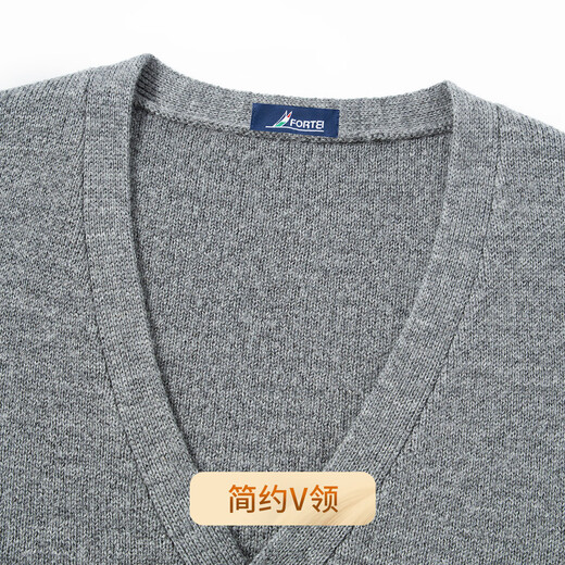 Rich 94.6 sheep wool autumn and winter middle-aged thickened warm V-neck knitted cardigan jacket men's wool sweater for men