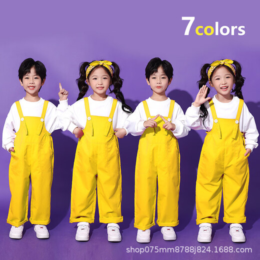Kindergarten performance clothing overalls primary school students chorus clothing group dance children's cheerleading performance clothing autumn K22 sweatshirt 100 cm