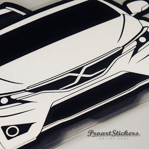 Litian PROart original MARKX2014 REIZ reflective car stickers front and rear glass triangle window fuel tank cap stickers MARKX2014 REIZ10CM