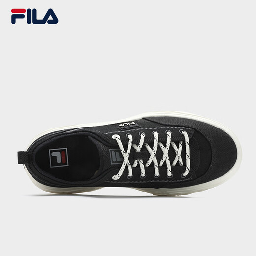 FILA Fila official men's ROCK modern canvas shoes fashion casual shoes black-BK 40.5