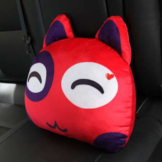 语森忆车载护颈枕座椅汽车头枕车用抱枕腰靠垫装饰靠枕卡通可爱头靠垫女 泳镜兔头枕