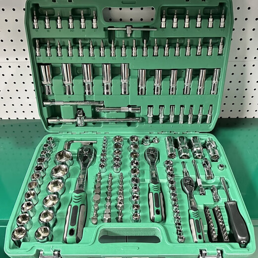 Junpo 150-piece set 72-tooth auto repair tool set car repair set socket wrench combination tool repair tool 161-piece 72-tooth repair shop used out replacement