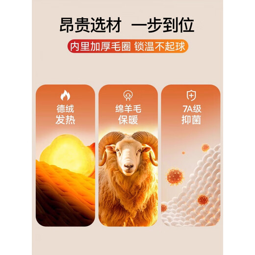 Yalu Knee Socks Women's Non-Slip Long Socks Set Autumn and Winter Warm Plus Velvet Thickened Terry Over-the-Knee Wool Socks DeRong DeRong Fever-Wool Warmth-7A 3 Coffee One-size-fits-all Warmth and Cold Protection/Knee Guard Artifact Heating Black Technology