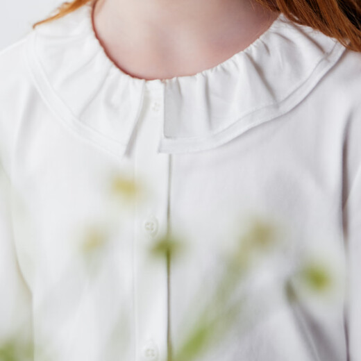 Minibala girl baby children's shirt sweet and cute lace collar plant fiber skin-friendly 2026 spring new product