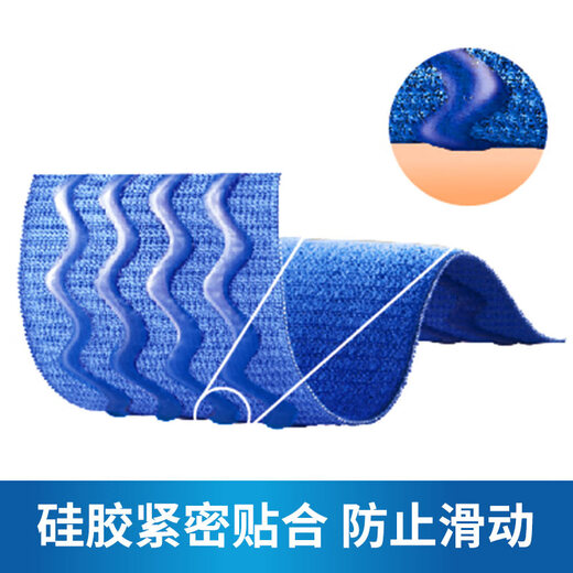 LP护膝透气绷带拳击骑车跑步无痕自粘运动男女护膝盖护具691 694硅胶防滑比赛款 蓝色护踝【 7 单只装-送运费险