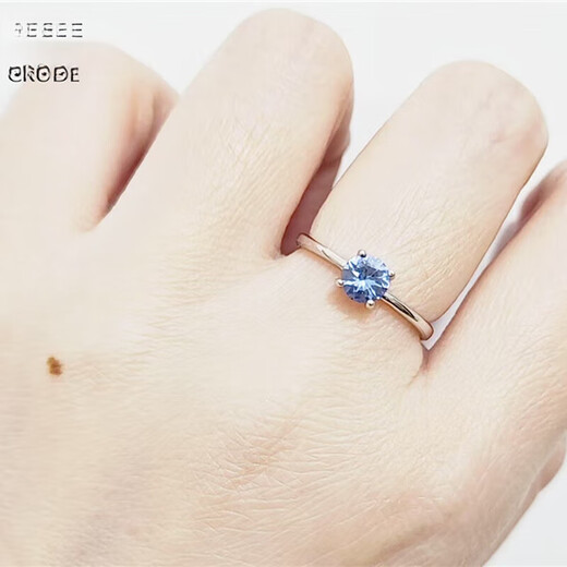 Xidian Clearance Collection Movable Ring Garnet Topaz Ring Women's Natural Colored Stone Sterling Silver Gift for Friends Ring 5mm Tanzanite Four Claws Simple One Opening Adjustable