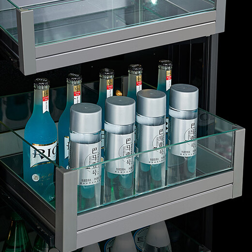 He Jiagong Kamizhe thin red wine cabinet constant temperature wine cabinet embedded ice bar home living room dual temperature beverage tea refrigerator 2.0 meters (single temperature thin model) fully equipped