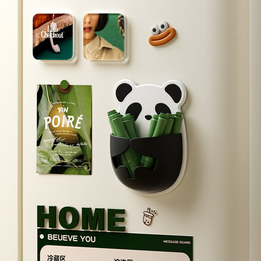 Small panda sealing clip refrigerator magnetic sticker wall hanging two-choice clip bag snacks moisture-proof insurance cute sealing clip magnetic style