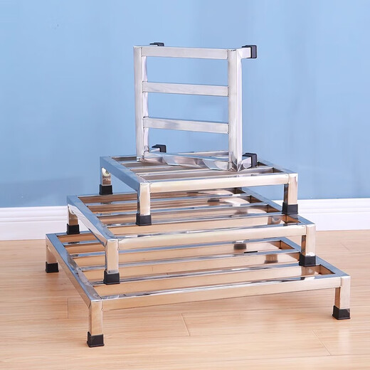 Pinluo stainless steel base bracket floor-mounted raised bottom rack air-conditioning bracket moisture-proof storage rack load-bearing shelf support rack 20cm high (one-piece welding) 30cm long and 30cm wide