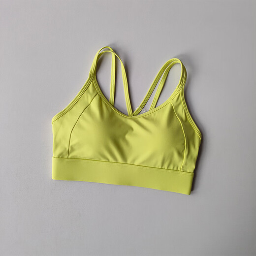 Beautiful Back Contrast Color Sports Bra Women's Summer Shockproof Running Yoga Vest Push-Up One-piece Pilates Bra Haze Blue S