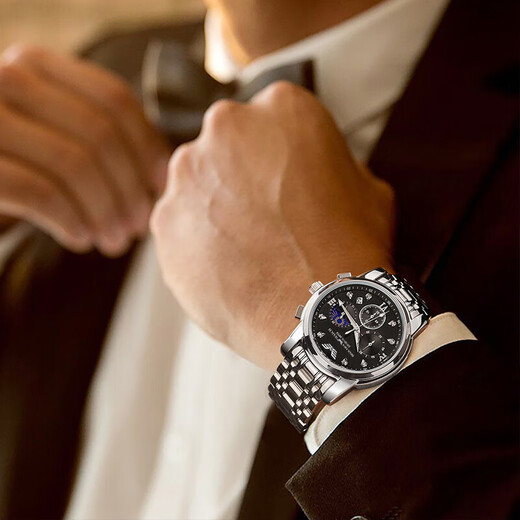 BINKADA Armani Black Warrior Watch Men's Mechanical Texture Fully Automatic Brand Top Ten Famous Watches 2025 New Birthday Gift