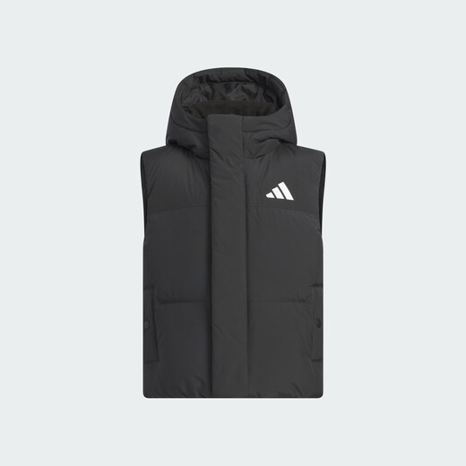 adidas男女小童600蓬休闲保暖连帽羽绒马甲秋冬新款阿迪达斯官方 黑色   158  