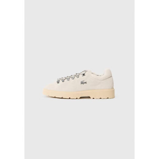 Crocodile (LACOSTE) men's sports sneakers, non-slip sole, warm lining, comfortable cushioning, wear-resistant upper, imitation leather off white 45