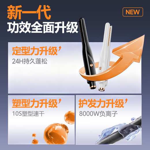 Moxin Lockenstab zum Glätten von Haaren, spezielle gerade Platte für Männer, schadet dem Haar nicht, Glättung und Locken, doppelter Verwendungszweck, Haarglätter, Dauerwelle, Clip Magic, 13 mm, zehn Millionen negative Ionen als Geschenk für Ihren Freund, Flaggschiff-Modell, weiße Beschichtung mit ätherischen Ölen + fünfstufige Anpassung + zehn Millionen negative Ionen kostenloser Kammclip