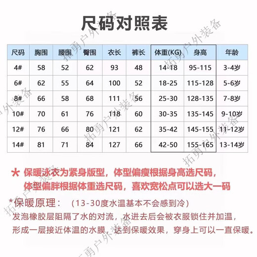 TLXT children's swimsuit girls and boys thickened warm and cold-proof one-piece long-sleeved winter swimsuit surfing wetsuit dark blue men's one-piece long-sleeved trousers size 6 115-128cm 18-25kg