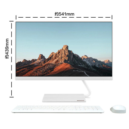 Lenovo AIO micro-frame high color gamut all-in-one desktop computer 23.8 inches (G4900T4G256GSSD wireless keyboard and mouse) white