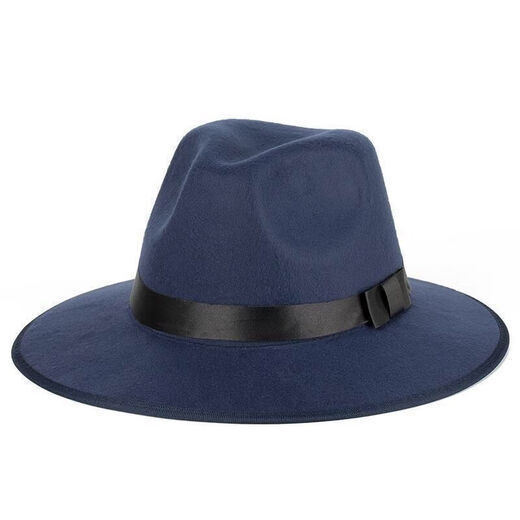 He Jiagong, Xu Wenqiang's same style hat, Shanghai Tang men's hat, Huang Xiaoming's same style big-brimmed jazz hat, stage performance gift, one size fits all, black 2 top clips 1