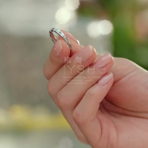 MuurceeR has a date with the devil, Xi Jin Yuzhen's same style ring square ring index finger engagement ring niche couple exquisite number_5#