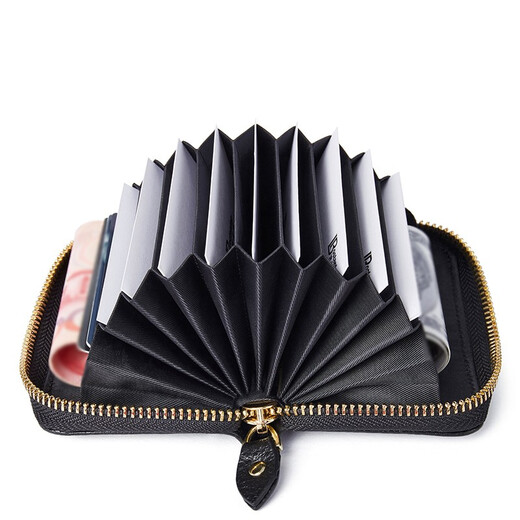 Pers Denton Herrenkartenbeutel Multi-Card-Orgelkarten-Clip-Gutschein-Brieftasche Schwarz und Gelb