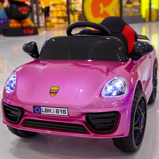 Dianmai children's electric four-wheel vehicle, toddler remote control car, baby 4-wheel toy car, child charging remote control sports car, red, ordinary model (low configuration)