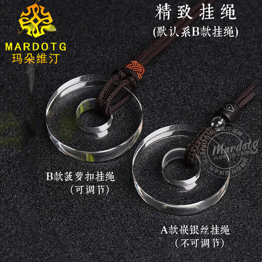 MARDOTG white crystal safety buckle pendant for men and women's birth year amulet necklace pendant 35mm full body