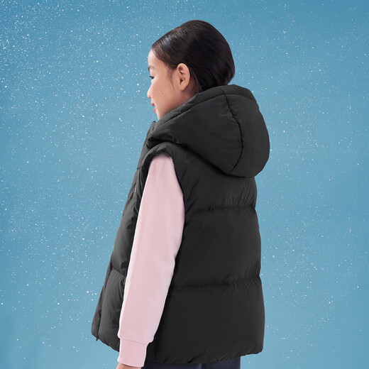 adidas男女小童600蓬休闲保暖连帽羽绒马甲秋冬新款阿迪达斯官方 黑色   158  