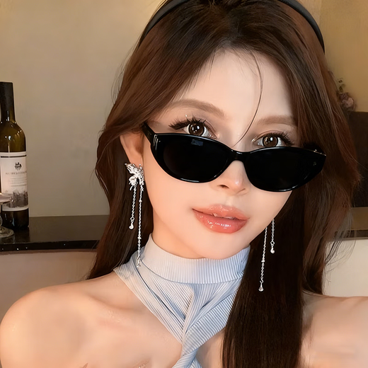 Bai Qixin Butterfly Tassel Earrings Women's Fashion Long Style Simple Light Luxury Niche Design High-end Elf Stud Earrings Tassel Earrings Butterfly Dream