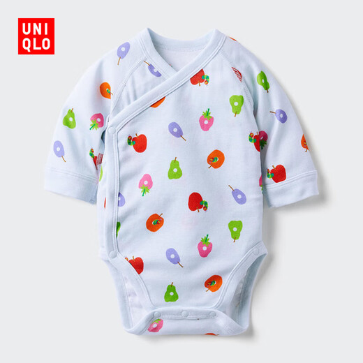 UNIQLO Infant Baby UT Picture Book Cooperation Series Hip Cover Long Sleeve 1 Piece Cover 481839 60 Light Blue 70cm