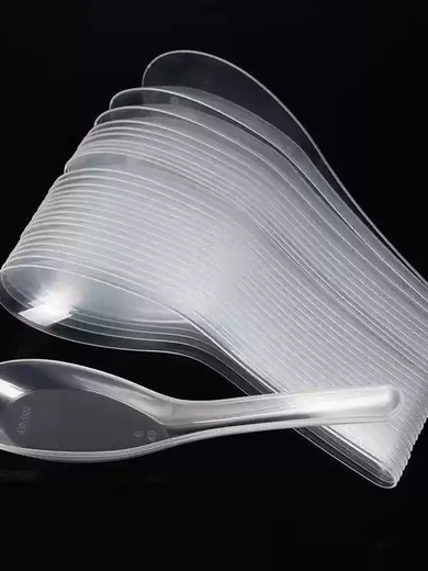 Yusenyi Disposable Spoon Plastic Takeaway Fast Food Spoon S103 Rice Spoon Commercial Transparent Yellow Small Spoon Thickened 103 Spoon 1800 Transparent