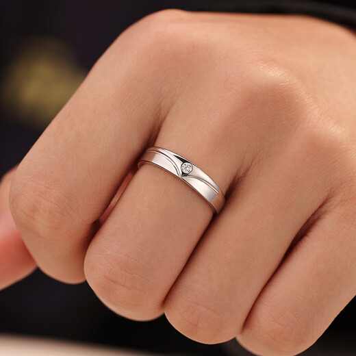 MZMZ platinum ring for men pt950 platinum diamond ring accessories versatile and trendy Valentine's Day birthday gift for boyfriend and husband when/next day delivery - light luxury crowns love live ring for men