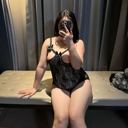 Universal pants one-piece vaginal thong sexy transparent large size women's fully transparent crotchless cannon jacket pajamas 165L80-120Jin Jin is equal to 0.5 kg