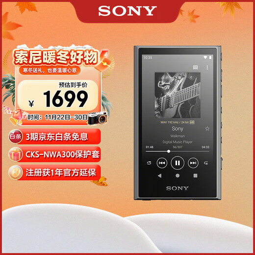 Sony (SONY) NW-A306 Android High-Resolution Music Player MP3 Hi-Res Audio 3.6 inches 32G Gray