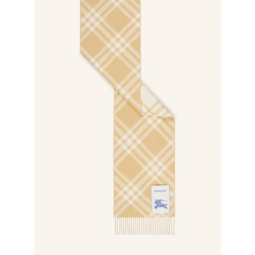 BURBERRY men's scarf warm and anti-style pattern winter outdoor shawl classic ECRU/ BEIGE ONE SIZE