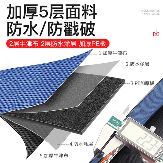 He Jiagong multifunctional portable tool bag, sturdy and durable repair canvas thickened tool bag, woodworking electrician special storage bag, clear stock, 17-inch heightened dual-purpose plastic bottom